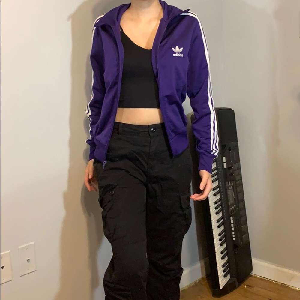 Purple Adidas Zip Up